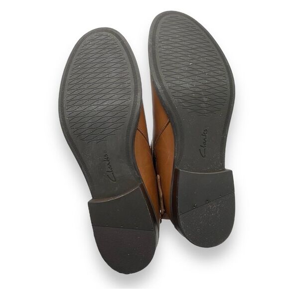 NWT Clarks Artisan Pita Austin Booties in Dark Tan Leather Women’s Size 8 NEW - Picture 14 of 15